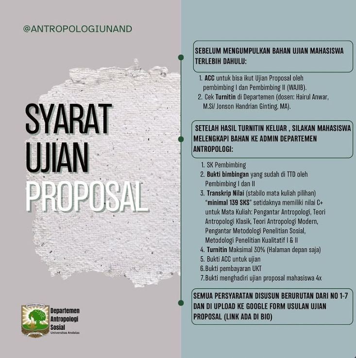 Syarat Ujian Proposal